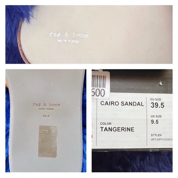 New! RAG & BONE Cairo Suede Flat Slide Sandals - Picture 10 of 10